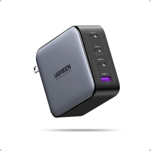 UGREEN Nexode 100W Cargador USB Tipo C GAN con 4 Puertos, Negro
