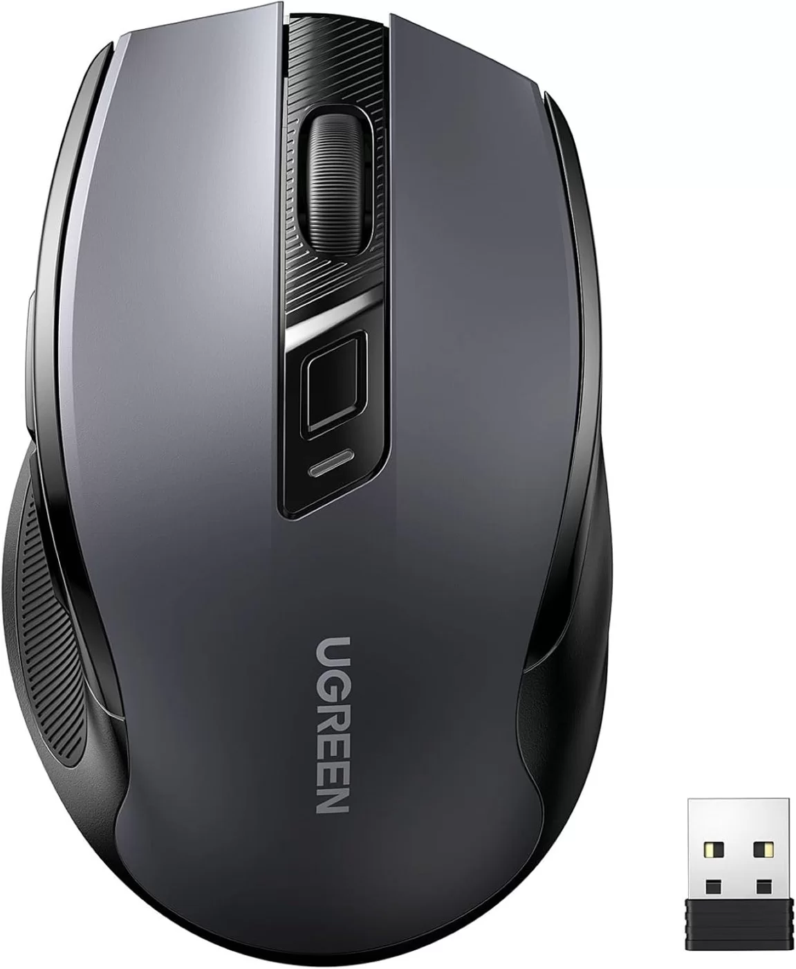 UGREEN Mouse Ergonómico Inalámbrico, 2.4 GHz con Receptor USB