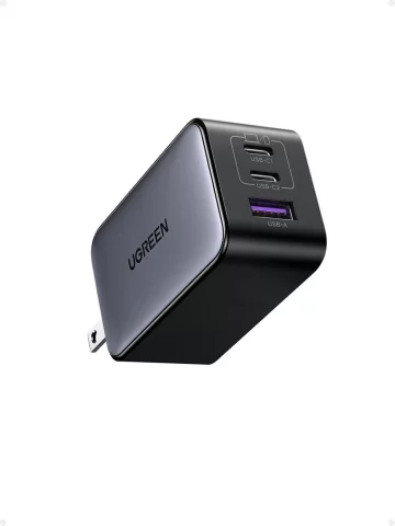 UGREEN Nexode 65W Cargador USB Tipo C GAN con 3 Puertos